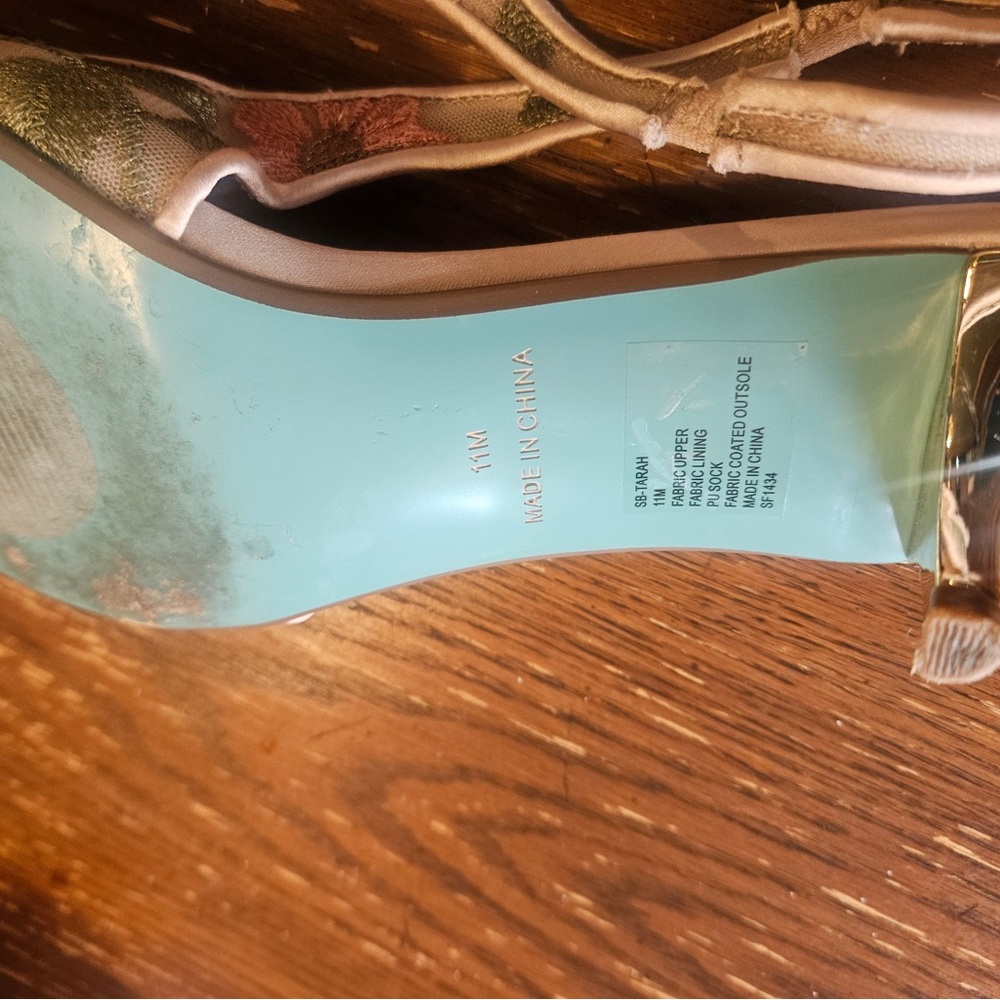 Betsey Johnson Pink and Purple Floral Heels - Picture 5 of 7